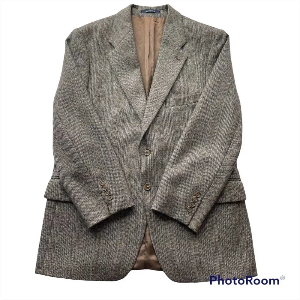 Ralph Lauren Suit Jacket Blazer Sport Coat Brown Size 42S Business office